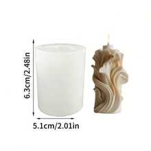 1pc Wave Pillar Incense Wax Candle Silicone Mold, DIY Decorative Plaster Ornament Suitable For Various Festivals, Birthdays, Home Decor