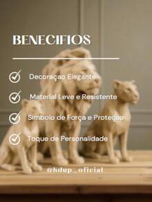 Lion Family Sculpture Kit Decorative Luxury - Modern For Living Room Office Bedroom Exclusive Sophisticated Gift - 摩卡棕 - 查看 4