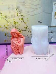 1个小型“母爱拥抱”硅胶蜡烛模具，DIY“母爱拥抱”香氛石膏扩香石家居装饰模具，适用于节日装饰 - 白色 - 查看 6