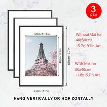 1/3件組 極簡鋁合金相框 黑金配色 30x40cm A4，優雅耐用金屬照片框，防鏽海報畫布證書框，婚禮照片展示，工作室牆面藝術、辦公室藝廊、客廳臥室裝飾 - 彩色 - 查看 9
