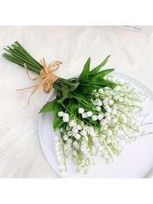 1/80 bông hoa linh lan trắng nhân tạo tinh tế - Trang trí tinh tế, chân thực và lâu dài cho đám cưới, nhà ở và không gian ngoài trời - Hoàn hảo cho ngày lễ tình nhân, kỷ niệm và những dịp đặc biệt - trắng - Xem 4