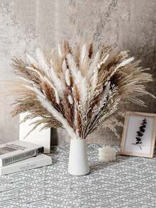 50pcs/Set Faux Reed Rabbit Tail Flower Cattail, Simple Premium Home Decoration, Artificial Flower Plants Garden Decoration