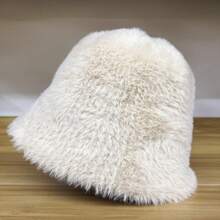 1pc, Ladies' Plush Soft Fisherman's Hat, Autumn/Winter Outdoor Wear, Christmas Photography Prop, Warm And Cosy Fisherman's Hat.