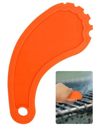 Grill Cleaning Scraper, Orange Durable & Portable Kitchen Gadget For Grills Of All Sizes