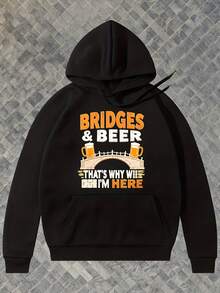 Mens Funny Beer Lover Hoodie   Beer Thats Why Im Here Graphic Pullover Sweatshirt Hooded Long Sleeve Hoodie For Game Days Tailgates Bars Autumn Winter Casual   Gift For Men - 款式6 - 查看 1