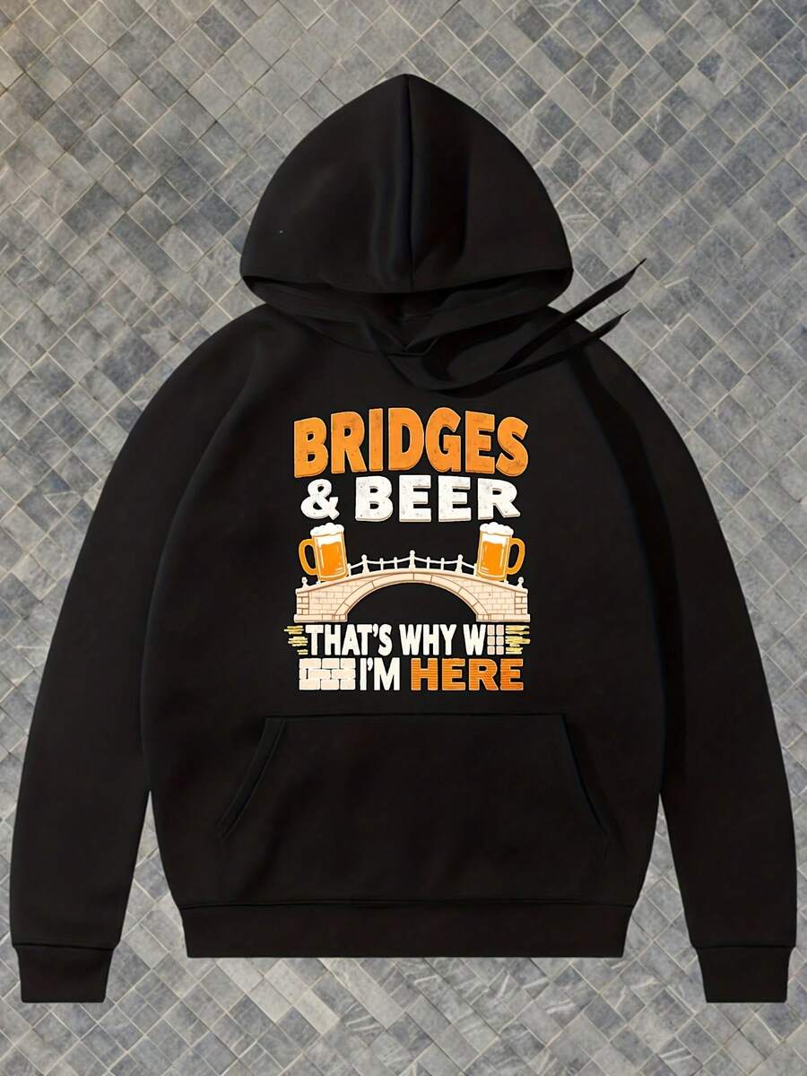 Mens Funny Beer Lover Hoodie Beer Thats Why Im Here Graphic Pullover Sweatshirt Hooded Long Sleeve Hoodie For Game Days Tailgates Bars Autumn Winter Casual Gift For Men - 款式6 - 查看 1