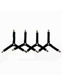 4 قطع مثبتات قابلة للتعديل للحفاظ على أغطية السرير - تثبت أركان الملاءة بإحكام، تمنع انزلاق الملاءة - متعدد الألوان - مشاهدة 13