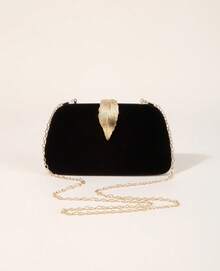 Women's Vintage Black Suede Clutch Bag, Gold Leaf Accent Evening Bag, Elegant Chain Crossbody Purse, Formal Party/Wedding/Prom Accessory, Niche Design, Multi-Way Carrying, Fashionable & Luxurious, Must-Have Evening Essential For Fashionistas - 黑色 - 查看 12