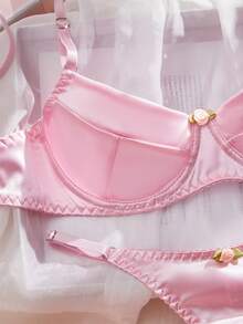 Rosa, süß & elegant französischer Stil sexy Dessous-Set für Frauen