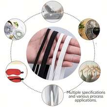 1 Roll 5m/197in High Elastic Durable Elastic Band, Suitable For Various DIY Sewing Crafts/Pants Waistbands/Lingerie Sewing/Garment Accessories, Can Also Be Used For Bundling, Sealing, Office Rubber Bands, And Home Organization - White - View 9