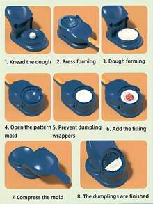 1pc 2-In-1 Dumpling Skin Maker, Creative Dumpling Making Tool, Diy Dumpling Machine, Manual Dumpling Machine, Dough Press Machine, Kitchen Gadget