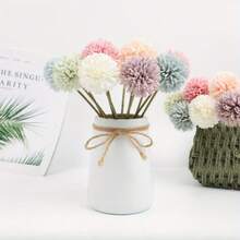 7 Stücke künstliche Chrysanthemen Blumenkugeln, Blumenstrauß Geschenk für wichtige Personen, Innenraum Heimdekoration, Außenbereich Dekoration, herrliche Moral für Zuhause, Büro, Kaffeehäuser, Partys und Hochzeiten