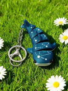 Creative Starry Sky Shark Keychain, 3D Printed Creeping Pendant, Fun Marine Life Backpack Ornament, Bag Charms,Clothing Accessories,Gift For Best Friends