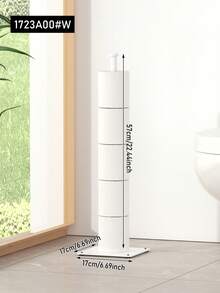 1pc Toilet Paper Holder With Spare Function, Free-Standing Toilet Paper Storage Rack For Bathroom And Toilet Spare Toilet Paper Storage