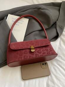 2025 New Arrival Leopard Print Underarm Bag For Women, Lightweight Luxury Niche Design Shoulder Bag With High-End Vibe, Autumn/Winter