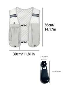 Reflective Running Vest With Front Phone Holder Breathable Hydration Vest Pack Adjustable Chest Waist Strap Lightweight Water Backpack For Women And Men Runners Vest Multi-Functional Sports Bag For Trail Cycling Hiking Climbing Marathons Running Gear Sport Essential Accessories - Multicolor - View 8