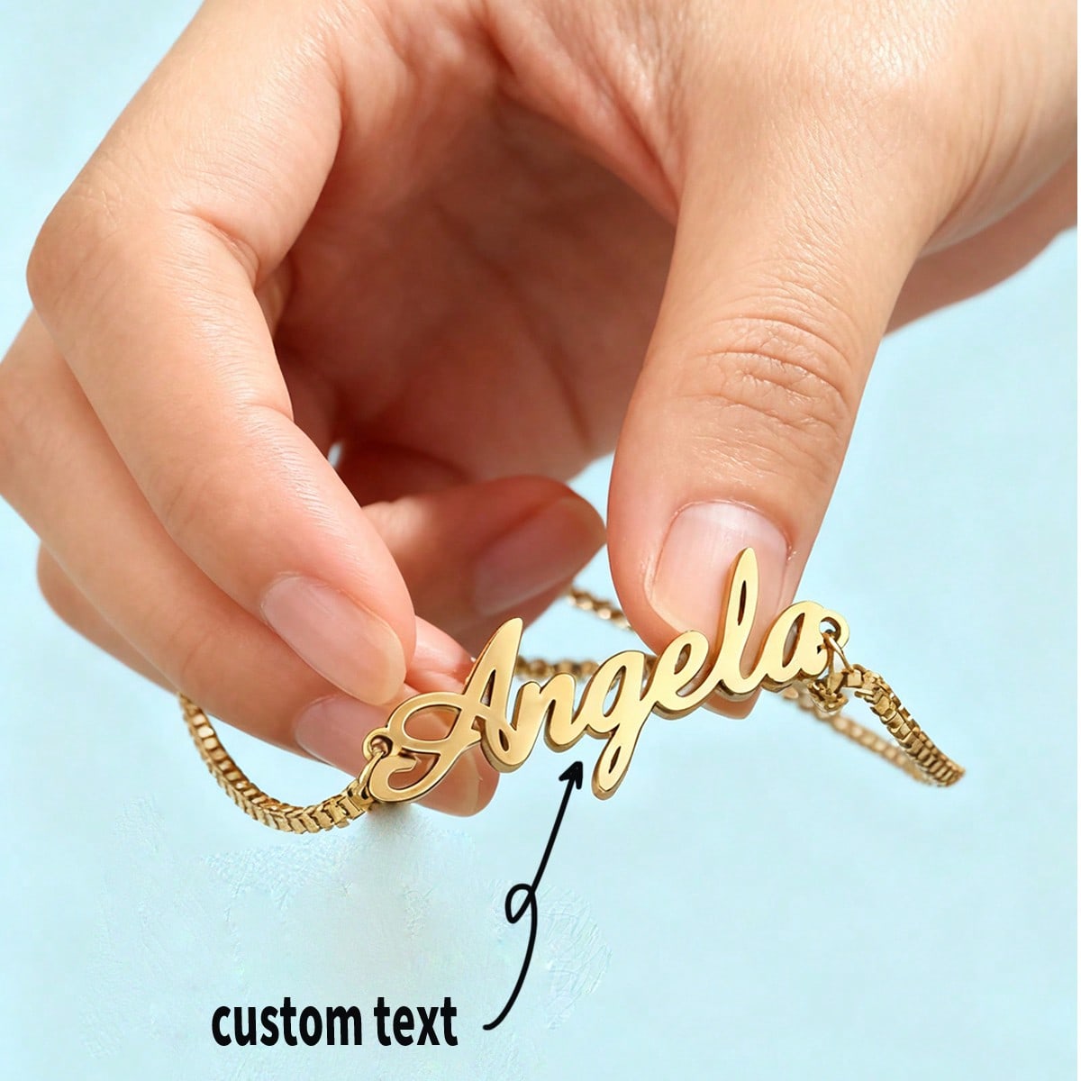 Pieza Pulsera personalizada con nombre, adecuada para mujeres, joyerĂa de moda de acero inoxidable ajustable, regalo de cumpleaños perfecto para mam