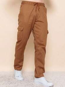 Unisex Skateboard Cargo Pants In Various Colors - Caramel - View 1