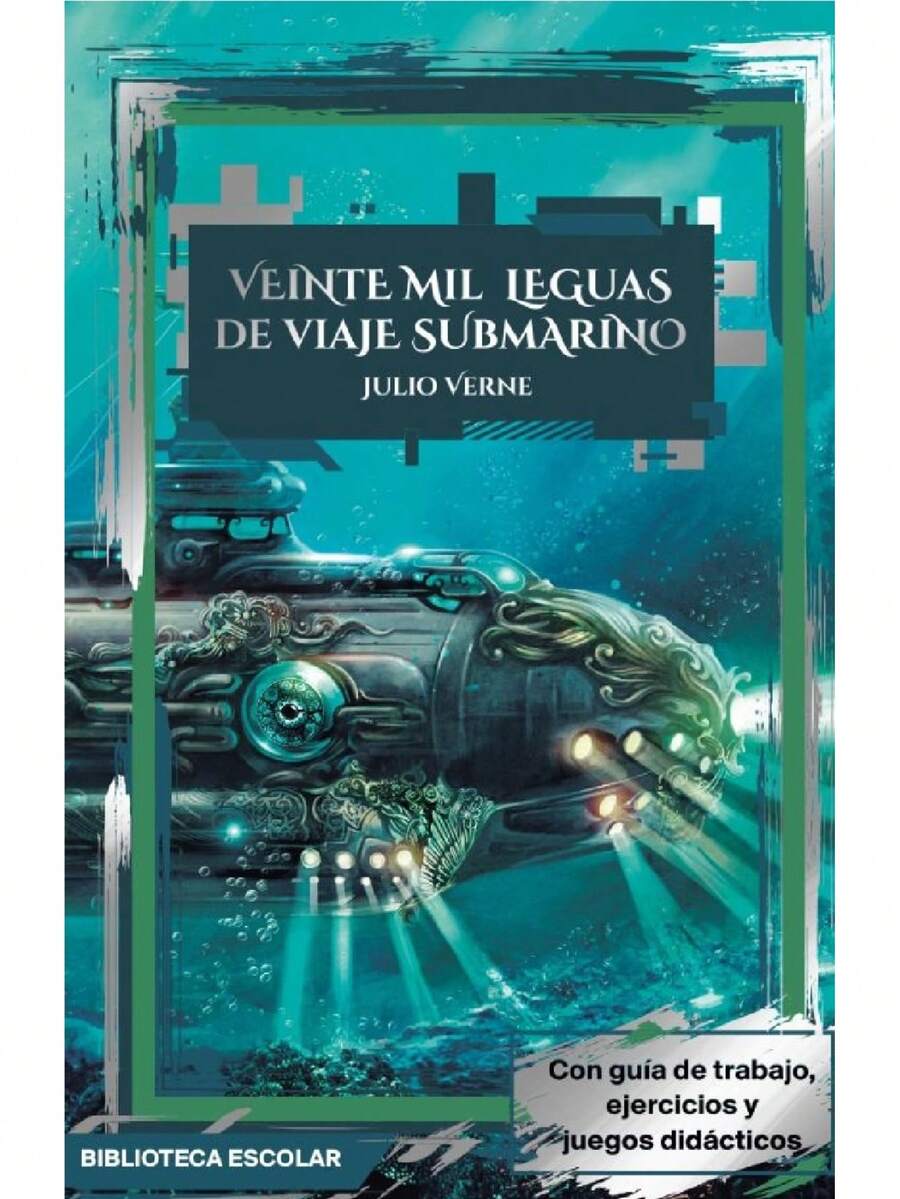 Veinte mil leguas de viaje submarino  - Libro Del Autor: Julio Verne  - Colección: Biblioteca Escolar. (Síntesis Del Libro) Edad: + 12 años. Género: Literatura Universal.  Formato: Pasta Blanda Páginas: 95 Medidas: 21 cm x 14 cm. -  Síntesis del libro - Con Guía de Trabajo – Preguntas De Comprensión Lectora - con Ejercicios y Actividades Didácticas. – Para jóvenes de 12 años en adelante.  Un monstruo marino ha alarmado a la gente y un grupo de personas ha organizado una expedición para capturarlo.  Pero pronto descubrirán que el monstruo es en realidad un submarino dirigido por el capitán Nemo, quien llevará a los expedicionarios a conocer las maravillas y a las asombrosas criaturas que se encuentran en el fondo del océano.  Sumérgete a bordo del Nautilos en esta historia que te llevará al encuentro con el misterio de la naturaleza y los grandes secretos que se esconden en las profundidades del océano. - Libro único - Ver 1