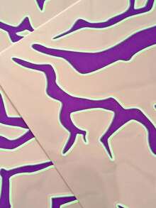 6张夜光/紫外线紫色纹身贴纸，电影猎人临时纹身贴纸，韩流紫色角色扮演配饰，舞蹈角色扮演纹身贴纸道具，完美适用于角色扮演，Y2K纹身贴纸 - 紫色 - 查看 10