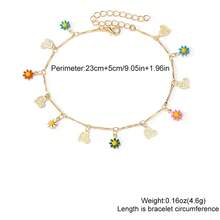 سوار قلب بتصميم زهرة الأقحوان 1 قطعة، هدية عيد الأم، عيد الأم، عيد الحب