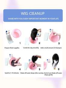 Perucă cu clips cu breton francez 1 buc, perucă sintetică densă și naturală, păr drept cu perciunii, potrivită pentru femei blonde, 15 cm, cu agrafă de păr, agrafă de păr, agrafă de păr