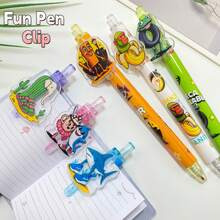 3pcs/6pcs Set Unique Design Black Novelty Ballpoint Pen, Quirky Italian Style Unisex Stationery