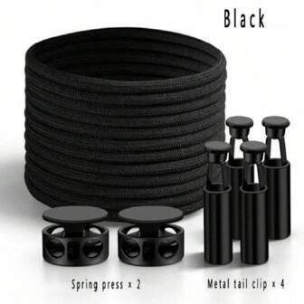 1 Pair Elastic No-Tie Shoelaces, Unisex Slouchy Sneaker Laces