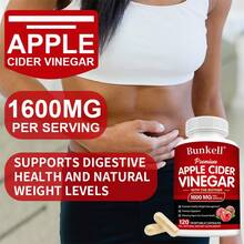 Vinagre de sidra de manzana (1600 mg por ración) - Dieta cetogénica, refuerzo inmunitario - 120 cápsulas - 1 botella - Ver 5