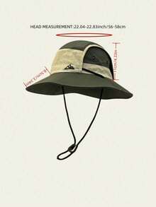 1pc Unisex Bucket Hat | Wide Brim Sun Protection Hat, Contrast Stitching, Suitable For Fishing, Beach And Other Outdoor Activities | Breathable Outdoor Camping Hat, Suitable For Men And Women - Multicolor - View 11