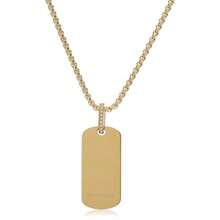 Women's 2780862 Gold Steel And Crystals Pendant Necklace Gold One Size