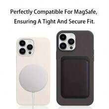 Luxury Texture Magnetic Mobile Phone Case, Suitable For  17 ProMax/ 17 Pro/ 17 Air/ 17/ 16 ProMax/ 16/ 15 ProMax, Support Wireless Charging, Simple Solid Color Protective Mobile Phone Case, Unisex, Magnetic Mobile Phone Accessories, Solid Color Mobile Phone Case,  Magnetic Protective Case, Fashion Protective Case, Minimalist Aesthetics, Advanced Texture, Durable Structure, Suitable For Men And Women - White - View 3
