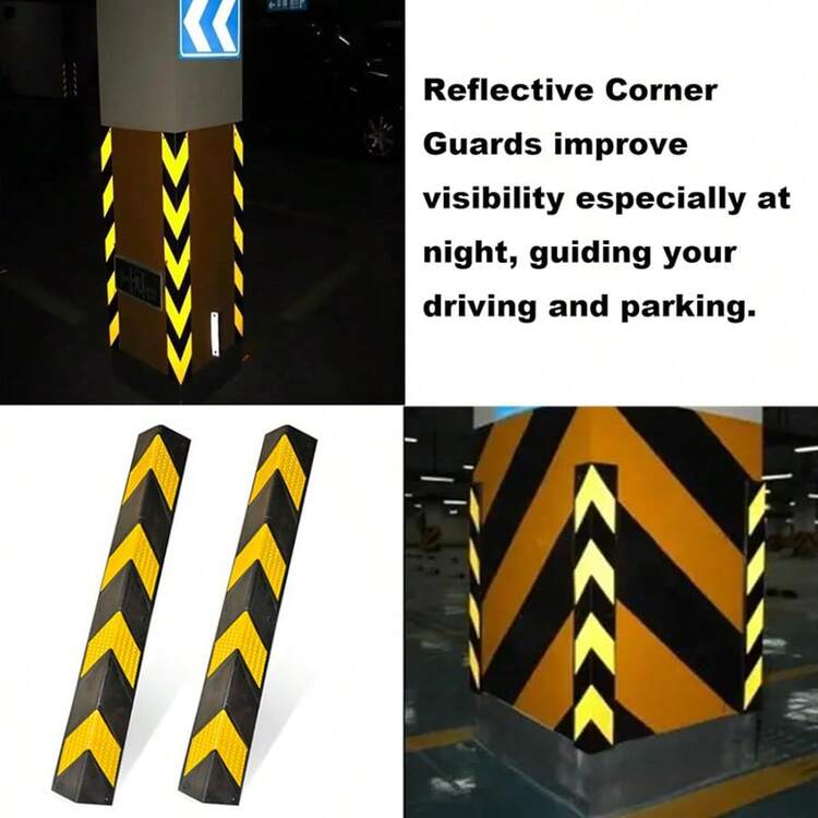 Reflective Corner Guards Wall Reflectors Garage Strips Edges Protector - Multicolor - View 3