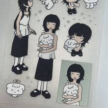 1pc - 2025 New Arrival - Japanese Aesthetic Glitter Stickers - Manga Y2K Cute Girl - Phone, Tablet, Laptop Stickers - Guitar Boy Stickers - Scrapbooking Materials - DIY Collage - Home Decor - Water Bottle, Luggage, Skateboard DIY Stickers - Wall Decor - Stitch Toys, Travel Toys, Classroom Fidget Toys, Mini Stuff, Bath Toys, Christmas Stationery, Stress Ball - Birthday Gift, Christmas Gift, Christmas Eve Gift, Perfect Gift, Gifts, Toys, Games - Multicolor - View 9