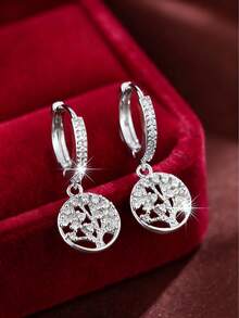 Bông tai thả cây Zirconia - Vàng - Xem 9