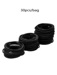 10 pezzi di elastici per capelli neri adatti per capelli spessi e ricci, fermacode per coda di cavallo, elastici per capelli adatti per uso quotidiano, acconciature, trucco, trucco da sposa, capelli all'aperto, doccia ed elastici per capelli, fasce per capelli, accessori per capelli, elastici per capelli, scrunchies