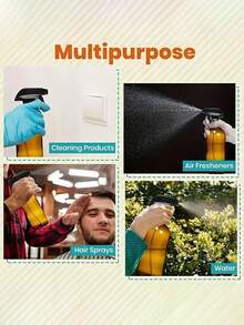 1 bình xịt đa năng có cò màu đen - Chất liệu nhựa bền, không mùi, thích hợp cho dung dịch tẩy rửa, làm vườn và sản phẩm chăm sóc da, có thể dùng làm bình phun tưới vườn, bình xịt nhựa và bình phun làm sạch vườn, vòi phun bền, phun áp lực cao, bình xịt liên tục bán tự động cho salon, thích hợp cho tinh dầu, dung dịch làm sạch cây trồng, gel tạo kiểu tóc, v.v., vòi phun bền. - Nhiều màu - Xem 7