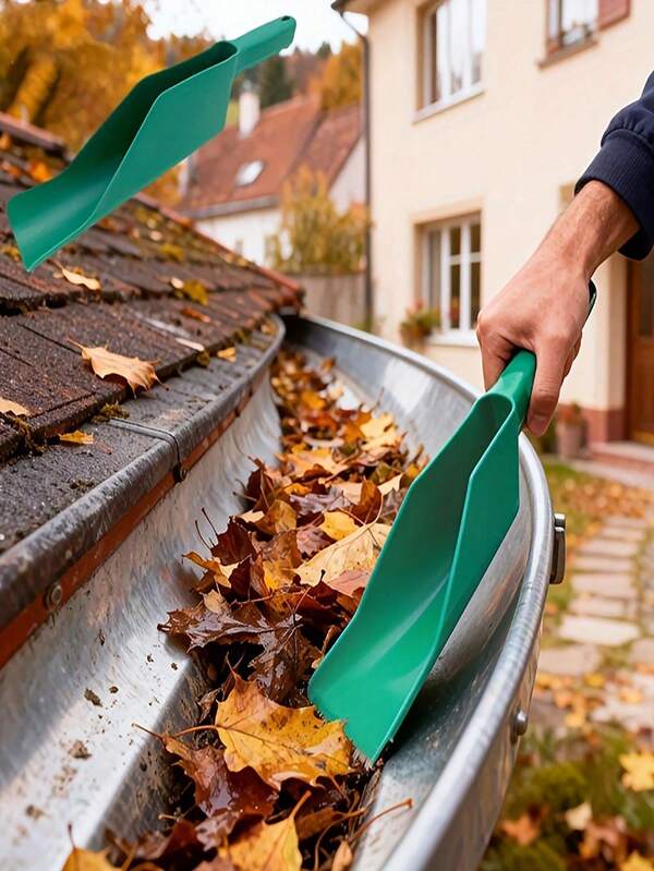 1 pieza Pala para limpiar canaletas, pala de jardín de plástico resistente de uso múltiple para prevenir el atascamiento de hojas en otoño/invierno