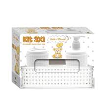 Baby Room Organizer Kit In Rattan With Basket, Trash Cans, Multipurpose Boxes And Soap Dispenser - White - View 10