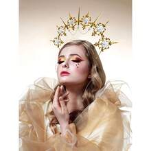 RGT Gold Halo Crown Spiked Crown Headband Sunburst Zip Tie Headpiece Goddess Costume For Wedding Photoshoot Cosplay Pageant Festival Renaissance - Nhiều màu - Xem 6