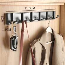 1pc Heavy Duty Folding Wall Hook Organizer - Durable & Space-Saving - Multipurpose Coat, Towel, Key & Cloth Holder - Easy Mount For Bathroom, Back Door & Closet Use,His Comments, Hanging His Bag, Hangers, Interests, Relationships, Wall Shelves, Wall Hangers, Adhesives, Door Hooks, Wall Stickers, Comments - Multicolor - View 14