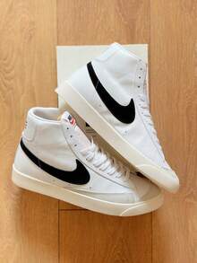 Nike Blazer 77 Vintage 男士经典复古百搭舒适运动休闲高帮运动鞋 - 白色 - 查看 10