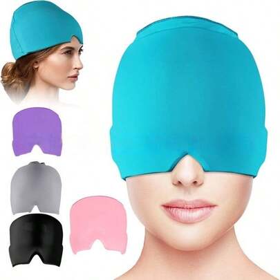 1PC Head-Relieving Cap, Ice-Head Wrap For Hot Or Cold Therapy, Relieving Tension. Suitable As A Birthday Gift For Ladies And Gentlemen. Applicable In Summer, Outdoor Sports, Travel, Kitchen, Bedroom, School, Office, Etc.