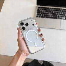 防震磁吸充电手机壳，带摄像头保护，兼容 17/17 Air/17 Pro/17 Pro Max，透明亚克力超薄保护壳，也适用于 13/11/16 Pro Max/15/14 Plus/12 Mini/XS Max/7/8 Plus/16e，春季礼物，生日派对，复活节，妈妈的理想之选 - 無色 - 查看 5