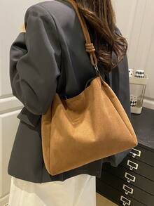 Túi xách cao cấp sang trọng bằng da PU, thiết kế thời trang mới. - Màu Khaki - Xem 4