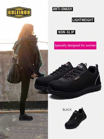 Steel Toed Women's Shoes Are Wear-Resistant, Anti Slip, Lightweight, Comfortabsafe, Work Shoes That Are Not Easily Damaged