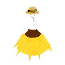 Spring Porch Goose Outfit Cute Dress With Straw Hat For Lawn Goose Statue, Patio Decoration - 彩色 - 查看 6