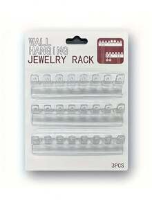 Supporto da parete per gioielli, organizer da parete per gioielli durevole con ganci, appendicollo trasparente per collane, gancio multifunzione salvaspazio per organizzare gioielli, appendicollo per collane per bagno, camera da letto, scuola, dormitori, casa, boutique, specchiera, per orecchini, anelli, bracciali, accessori, scaffale espositore, torre portaoggetti, elementi essenziali da viaggio, decorazione autunnale, ritorno a scuola