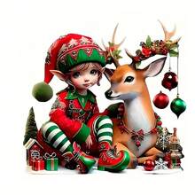 1pc/2pcs/3pcs Christmas& Deer Durable Washable DIY Heat Transfer Stickers, Applicable For T-Shirts, Pants, Hoodies, Backpacks - Home Clothing Design, Easy To Apply Heat Transfer Decals