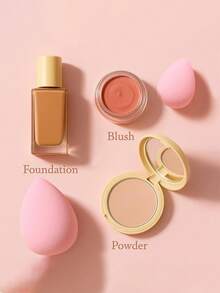 化妆海绵套装，带收纳盒，柔软美妆海绵，适用于粉底，指尖和粉扑两用，干湿两用，可用于粉底、化妆、房间装饰、梳妆台、旅行、卧室、旅行配件、旅行必备品、化妆配件、粉扑、化妆海绵、化妆海绵 - 彩色 - 查看 5